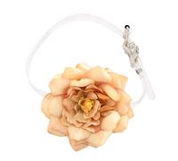 TOWARDSNAN Collar elegante con diseño de flores para mujeres y niñas, gargantilla de moda con dije floral, ajustable, accesorio de joyería, Dimensions, Seda + plástico + aleación