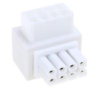 TOWARDSNAN Conector de tarjetas de video gráficas de 8 pines para CPU de 8 pines, conector de dirección asistida, adaptador de 90 grados para computadoras de escritorio, gráficos y gestión de cables