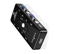 TOWARDSNAN Conmutador KVM de 2 puertos/4 puertos USB 2.0, salida de video 1080P para una gestión eficiente de múltiples PC, resolución de 1920 x 1080, conmutador KVM