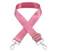 TOWARDSNAN Correa de hombro ancha de lona de repuesto para bolso de mano, bolsa ajustable para bolsa cruzada, correa de hombro ancha de color, cinturón de repuesto de lona, b, Bright silver buckle