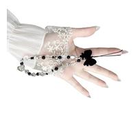 TOWARDSNAN Elegante llavero de cuentas hecho a mano con colgante de cadena para teléfono celular, correa de moda para teléfono celular, cordón de joyería para teléfono