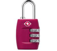 TOWARDSNAN Equipaje de viaje con código combinado, marcas de alta visibilidad para recuperación rápida de reclamación de equipaje, equipaje de seguridad, rosa roja, One Size