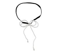 TOWARDSNAN Exquisita tobillera de perlas de imitación, con nudo de mariposa, cadena de pierna para niñas, banda elástica, joyería de moda, joyería versátil para el tobillo