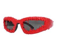 TOWARDSNAN Gafas de sol, estilo punk, gafas de sol de escudo grande con picos de metal, remaches de moda, gafas de sol para moda y cosplay, Marco negro arena, Reference size table