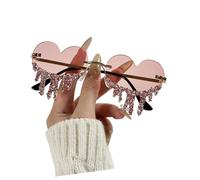 TOWARDSNAN Gafas de sol, gafas de sol con lágrimas de corazón, gafas de moda para amantes del aire libre, como se muestra, Talla única