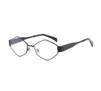 TOWARDSNAN Gafas de sol, gafas de sol, montura retro de moda, sin para geeks, hipsters, hombres, mujeres, adultos, accesorios de Halloween, Marco negro plano Lig, Reference images