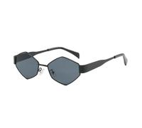 TOWARDSNAN Gafas de sol, gafas de sol, montura retro de moda, sin para geeks, hipsters, hombres, mujeres, adultos, accesorios de Halloween, Marco negro con relleno gris, Reference images
