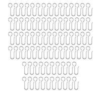 TOWARDSNAN Gancho de cortina de metal con gancho curvo S13 de fácil deslizamiento, juego de 80 piezas para elegantes accesorios de cortinas de dormitorio