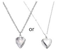 TOWARDSNAN Gargantilla de corazón punk que se abre para mujer, collares de corazón para mujer, collares de boda, gargantilla de cadena de una sola capa, uso diario, As shown in the picture, acero de