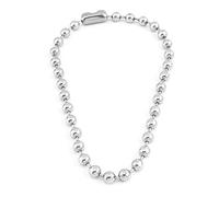 TOWARDSNAN Gargantilla para mujer, joyería punk de bola grande, 7,5 mm, cuentas de aleación, cadena de clavícula, collar de eslabones para hombres y niñas, 45cm, Metal