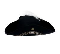 TOWARDSNAN Gorras temáticas de piratas para niños, pequeños exploradores, fiestas de cosplay y actividades al aire libre, gorras con sombrero de tamaño ajustable con plumas