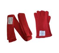 TOWARDSNAN Guantes de bufanda de moda para jóvenes, equipo para clima frío, elegante pañuelo con letras para regalo, guantes de bufanda de moda juvenil, rosso, Talla única