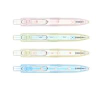 TOWARDSNAN Juego de 4 bolígrafos retráctiles de gel con punta de 0,5 mm para aula, negocios, clics, tintas, bolígrafos de secado rápido, juego de bolas de rodillo de secado rápido