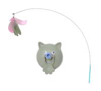 TOWARDSNAN Juguete con ventosa fuerte para gatos, juguete de persecución de interacción, vara de plumas, aburrimiento, regalo para gatos