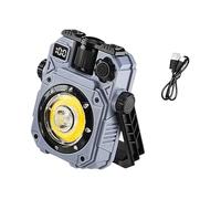 TOWARDSNAN Linterna solar portátil para camping, recargable, brillante, para emergencias al aire libre, luz de trabajo, lámpara de inspección impermeable con base