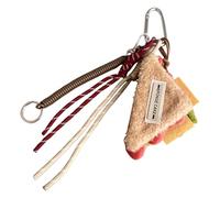 TOWARDSNAN Llavero de felpa suave para decoración de tartas, bolsas de moda, accesorios para aquellos que aman diseños únicos y de dibujos animados, soporte ligero, Sandwich