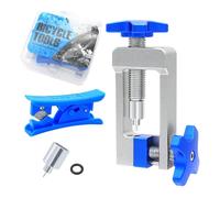 TOWARDSNAN Mantenimiento de frenos con aguja de purga de manguera de nailon y herramienta de arandela compacta portátil para bicicletas