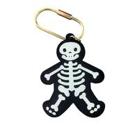 TOWARDSNAN Marco adicional de cuero con botón para propietario, plan de Halloween, adición para mochilas, maletas, regalo, llavero de calavera, f