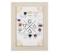 TOWARDSNAN Marco de exhibición de piedra duradero con protecciones de vidrio transparente para astrología y artesanía de abanicos minerales, piedra natural