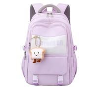 TOWARDSNAN Mochila escolar de moda con amplio almacenamiento, mochila de nailon para laptop, mochila casual con múltiples bolsillos para una fácil organización, mochila escolar de moda, Purple