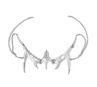 TOWARDSNAN Moda gótica punk, líquida, irregular, color plateado, hueco, para mujeres, hombres, fiesta, individuo, joyería, accesorio de metal para hombres, talla única, como se describe