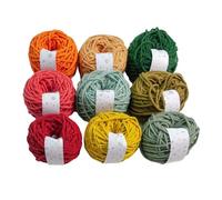 TOWARDSNAN Ovillo de lana para tejer de ganchillo, 9 colores x 40 g, algodón de leche para tejer a mano, suéteres, mantas, hilos para principiantes, chaleco y ganchillo, conjunto de algodón con leche