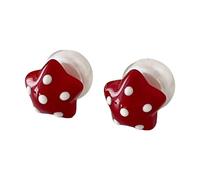 TOWARDSNAN Pendientes colgantes con forma de estrella para mujer, acrílicos de alto pulido con diseños resistentes, accesorios de joyería, 1.6cm, Acrílico