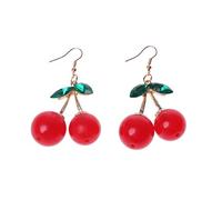 TOWARDSNAN Pendientes de moda para jóvenes y niñas, aretes de frutas simples para mujer, aretes de clip para las orejas, accesorio para banquete, As shown, Metal