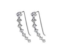TOWARDSNAN Pendientes elegantes con diamantes de imitación, elegantes y brillantes, adecuados para añadir un toque de encanto a cualquier ocasión, As shown, Metal