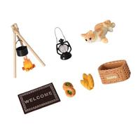 TOWARDSNAN Pila de leña en miniatura realista para casas de muñecas a escala 1/12, escenas de camping, accesorios de decoración de escenas de cabaña en miniatura