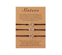 TOWARDSNAN Pulseras de 3 pulseras de la amistad de estrellas a juego para mujeres, adolescentes y niñas, 16-28cm can be adjusted according to needs
