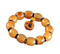 TOWARDSNAN Pulseras, pulsera elástica con cuentas de oración budista natural para meditación y paz, joyería religiosa hecha a mano, As shown in the figure
