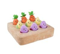 TOWARDSNAN Puzzle Squeaky Potato Juguete de estimulación mental para perros, alfombrillas de patata para perro y estimulación mental chirriante de zanahoria