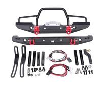 TOWARDSNAN Rock Car - Parachoques delantero y trasero de metal con luz LED para 1/10 SCX10 90046 90047-Traxxas TRX-4 Crawler Cabrestante eléctrico ATV portátil con control remoto, placa de montaje de