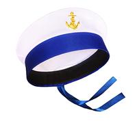 TOWARDSNAN Sombrero de marinero para yate, capitán marino, ajustable, disfraz de marinero para hombre, barco, azul marino, para adultos, niños, hombres, mujeres, sombrero de yate