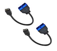 TOWARDSNAN USB 3.0 de 20 pines a 0.1 tipo E de panel frontal, convertidores USB 3.1 a .0 para conectar dispositivos externos y cable USB de velocidad de puerto expandible