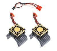 TOWARDSNAN Ventilador de motor compacto de alta velocidad de 36 mm para reducción de calor, disipador de calor, ventilador de refrigeración doble, fácil de instalar, accesorios de control remoto