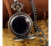 TOWDREU Espejo para adivinar, Mini Espejo de obsidiana Negra, 1 Reloj de Bolsillo Retro, Kit de brujería para adivinación, meditación y conexión Espiritual, Regalos de Bruja (Espejo-a)