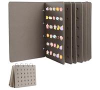 TOWEBOORY Exhibición de Pines Esmaltados, Pin Display Holder Fieltro Joyería Organizador Libro Álbum de Alfileres Scrapbook Admite Pantallas de Hasta 180 Pines para la Colección de Alfileres (Beige)