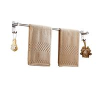 Towel Bar Single Rod Towel Rack Hook up Towel Rail Wall Hanging Towel Holder for Bathroom Balcony Kitchen Towel Bracket Towel Hanging Tower Hanger/120Cm