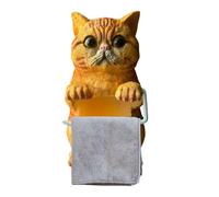 Towel Dispenser - Paper Holder Wall Mounted | Cat Resin Animal Toilet Paper Holder Wall Mount for Bathroom, Kitchen, Counter, Office, Apartment, Restaurant or Home Use, 350g