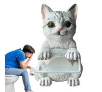 Towel Dispenser - Paper Holder Wall Mounted | Cat Resin Animal Toilet Paper Holder Wall Mount for Bathroom, Kitchen, Counter, Office, Apartment, Restaurant or Home Use, 350g