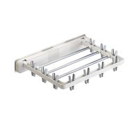 Towel Hanging Rack, Wall Mount Clip Clip Windproof Drying Holder, 15,94 x 12,01 x 0,98 pulgadas, organizador de ropa interior multiusos, compacto plegable, perfecto para balcony dorm al aire libre