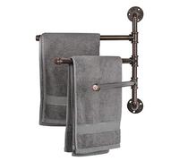 Towel Holder Industrial Retro Towel Bar Water Pipe Towel Rack 3-Layer Rotatable Towel Rack Bathroom Kitchen Towel Holder Towel Rack/a