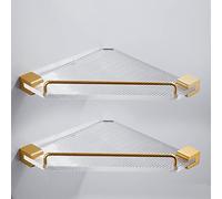 Towel Rack Acrylic Towel Rack Bar, Light Solid Wood Bathroom Accessory Set, Wall Mounted Bathroom Accessories Kit Bathroom Hardware/Tripod Double