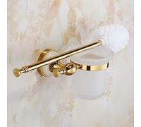 Towel Rack Bathroom Hardware Set, All Copper Double Layer European Gold Jade Towel Bar Rack, Towel, Clothes Hook, Toilet Paper Holder Bathroom Hardware/Hard Bristle Toilet Brush