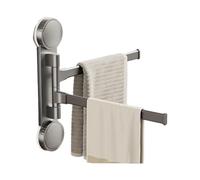Towel Rack, Bathroom Holder, Space Saving Rotating Arms Modern Look Easy Installation Convenient Access, Towel Organizer for Kitchen, Hotel, Balcony, Laundry 12.4x9.25x1.57 Inches