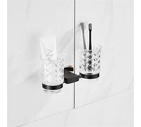 Towel Rack Black Gold Creative All-Copper Towel Rack, Towel Bar, Toilet Paper Holder, Robe Towel Hooks, Bathroom Hardware Set Bathroom Hardware/Double Cup