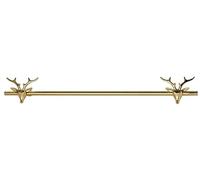 Towel Rack Towel Rail Creative Deer Head Stowel Rack High-Grade Copper Towel Rail Wall Mounted Towel Rack Bathroom Hotel Supplies Towel Bar Towel Holder/A-Gold/Single Bar