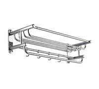 Towel Rack Towel RailTowel Rack with 4 Movable Hook Bath Towel Shelf Polished Towel Bar Bathroom Basket Towel Holder Towel Bar Towel Holder/60Cm